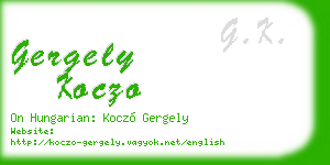 gergely koczo business card